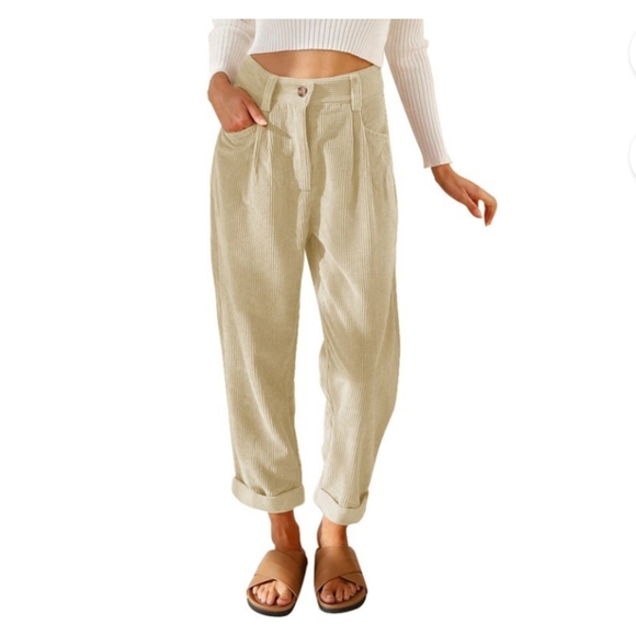 Vintage Pure Nature Earthy High Rise Relaxed Fit Linen Pants Size Large - Picture 15 of 15